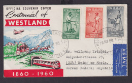 Flugpost Neuseeland Brief 389-391 Provinz Westland Destination Westland - Cartas & Documentos