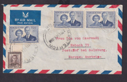 Flugpost Neuseeland Brief 331 U.a. Besuch Des Königpaares Queen Elisabeth - Storia Postale