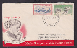 Neuseeland Brief Gesundheit 371-372 Sport Rettungsschimmer Kanut FDC Echt - Cartas & Documentos