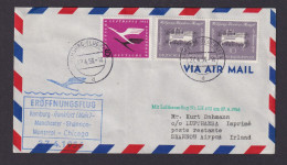 Flugpost Brief Air Mail Bund MIF Lufthansa Hamburg Montreal Chicago Shannon - Brieven En Documenten