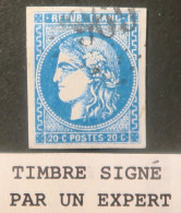 X1296 - FRANCE - CERES EMISSION DE BORDEAUX - N°46B - GC 969 : CHÂTILLON-SUR-SEINE (Cote D'Or) Timbre Signé - 1870 Emission De Bordeaux