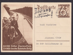 Dresden Sachsen Deutsches Reich Ganzsache 1000km Autobahn 133-1936 Maschinen - Sonstige & Ohne Zuordnung