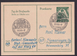 Berlin Ganzsache P 27 Philatelie Tag Der Briefmarke WÜPOSTA Stuttgart 100,00++ - Postales - Usados