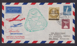 Flugpost Airmail Berlin Privatganzsache Luftbrückendenkmal Destination Sao Paulo - Cartes Postales - Oblitérées