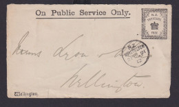 Neuseeland Ganzsache Vorderseite Free On Public Service Only Wellington - Cartas & Documentos