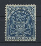 Rhodesien Südafrika Nr. 73 Luxus 5 Pfund Ungebraucht OG 1898 Kat 4.400,00 Für - Briefe U. Dokumente