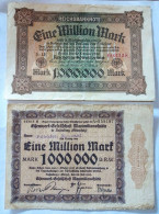 Par De Billetes De Alemania - 1 Mio. Mark
