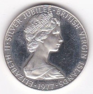 Îles Vierges Britanniques, 25 Cents 1977 , Coucou De Mangrove , Elizabeth II, En Argent, KM# 12, Belle Epreuve - Iles Vièrges Britanniques