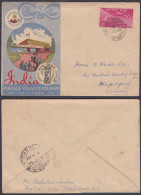 Inde India 1954 FDC Postage Stamp, Aircraft, Aeroplane, Airmail, Flag, Hourglass, First Day Cover - Brieven En Documenten