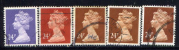 GREAT BRITAIN (MACHINS), ENGLAND, NO.'S MH124-MH128 - Engeland