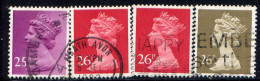 GREAT BRITAIN (MACHINS), ENGLAND, NO.'S MH129, MH130, MH131 AND MH132 - Angleterre