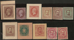 Italy       .   11 Fragments From Postcards      .     O  And  *        .    Cancelled  And  Mint - Usados