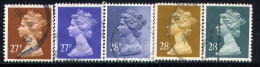 GREAT BRITAIN (MACHINS), ENGLAND, NO.'S MH133-MH137 - Engeland