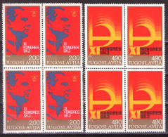 Yugoslavia 1978 - XI Communist League Congress - Mi 1733-1734 - MNH**VF - Ongebruikt