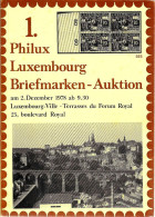 CATALOGUE DE VENTE PHILUX LUXEMBOURG 1 DE 1978 - Auktionskataloge