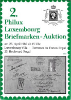 CATALOGUE DE VENTE PHILUX LUXEMBOURG 2 DE 1980 - Catalogues For Auction Houses