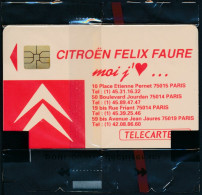 Télécartes France - Publiques N° Phonecote F169A - CITROEN Félix Faure - Paris (50U - SO3 NSB) - 1991