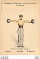 ENSEIGNEMENT DE LA GYMNASTIQUE ET DES EXERCICES MILITAIRES EXERCICE N°7  CARTE FORMAT 12X9.50CM - Gimnasia