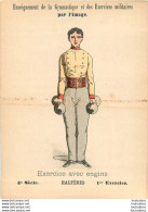 ENSEIGNEMENT DE LA GYMNASTIQUE ET DES EXERCICES MILITAIRES EXERCICE N°1  CARTE FORMAT 12X9.50CM - Gimnasia