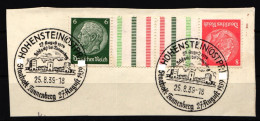 Deutsches Reich KZ 29.1 Gestempelt Auf Briefstück 6 Strichleisten #KD085 - Se-Tenant