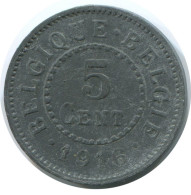 5 CENTIMES 1916 BELGIQUE-BELGIE BELGIQUE BELGIUM Pièce #AE740.16.F.A - 5 Cent
