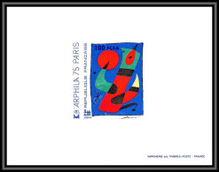 France / Cfa Reunion Promo Discount N°425 Arphila 75 Miro Tableau Painting 1811 épreuve De Luxe Deluxe Proof 1975 - Briefmarkenausstellungen