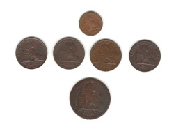 211/ BELGIQUE : 1 Centime 1873 - 2 Cts 1870 X 2 Et 1875 X 2 - 5 Centimes 1834 - 1 Cent