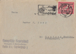 SBZ Brief EF Minr.233 Berlin 30.8.49 Kartoffelkäferstempel Gel. Nach Rostock - Brieven En Documenten