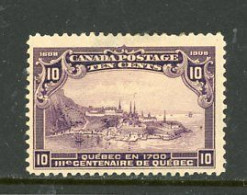 Canada MH  1908 Quebec Tercentenary - Unused Stamps