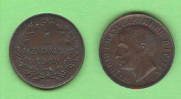 Italia Regno 1 Centesimo 1908 Valore Italie Italy Cent K 35 - 1900-1946 : Vittorio Emanuele III & Umberto II