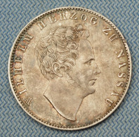 Nassau • 1/2 Gulden 1838 • Vzgl / AUNC • Wilhelm • Ag 900 ‰ • German States / Florin • [24-888] - Taler & Doppeltaler