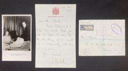 Reine ELIZABETH II – Lettre Autographe Signée – Naissance Et Baptême De Charles III - 1948 - Personajes Historicos