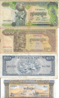 Vrac - Lot De 10 Billets Banque Nationale Du Cambodge 1975 - Kilowaar - Bankbiljetten