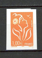 BH-19 Belle Variété Marianne De Lamouche N° 3739b ** Non Dentelé à 10% De La Cote. A Saisir !!! - Unused Stamps