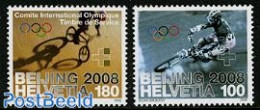 Switzerland 2008 Olympic Games Beijing 2v, Mint NH, Sport - Cycling - Olympic Games - Unused Stamps