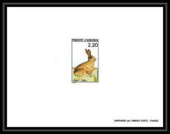 épreuve De Luxe / Deluxe Proof Andorre Andorra N°374 Lièvre Hare Rabbit Animal Animaux - Hasen