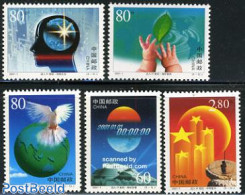 China People’s Republic 2001 New Millennium 5v, Mint NH, Nature - Science - Various - Birds - Environment - Computer.. - Ongebruikt