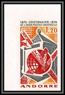 Andorre (Andorra) N°242 Centenaire De L'UPU 1974 Non Dentelé Imperf ** MNH Coin De Feuille - Neufs