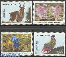 India 1996 Flora & Fauna 4v, Mint NH, Nature - Animals (others & Mixed) - Birds - Flowers & Plants - Nuevos