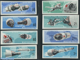 Hungary 1966 Space Flights 8v Imperforated, Mint NH, Transport - Space Exploration - Ungebraucht