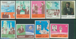 Paraguay 1967 Kennedy, Space 9v, Mint NH, History - Transport - American Presidents - Helicopters - Space Exploration - Hélicoptères