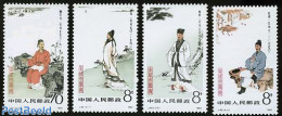 China People’s Republic 1983 Poets & Philosophs 4v, Mint NH, Art - Authors - Nuovi