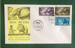 Spain, Spagne, España, Rio Muni, 1 Junio 1966, FDC Cover, Sobre Primer Día, Lettre Du Premier Jour - Rio Muni