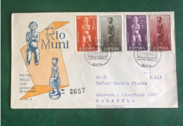 Spain, Spagne, España, Rio Muni, 23 Noviembre 1961, FDC Cover, Sobre Primer Día, Lettre Du Premier Jour - Rio Muni