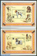 Sierra Leone 1994 Year Of The Dog  2 S/s, Mint NH, Nature - Various - Dogs - New Year - Nouvel An