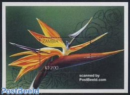 Zambia 1998 Flowers S/s, Mint NH, Nature - Flowers & Plants - Zambia (1965-...)