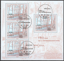 2024 - BF - Y&T N° 5xxx Ou F5xxx - OBL 1er JOUR "150 Ans De L'Impressionnisme 1874-20" - BLOC SPECIALE PARIS PHILEX 2024 - Used