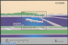 Macao 1995 International Airport S/s, Mint NH, Transport - Aircraft & Aviation - Nuevos