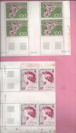 POLYNESIE FRANCAISE  POSTE AERIENNE Bloc De 4 Timbres De 100f Lot De 2 Blocs   Coin Date 1974 1977 - Neufs