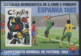 Sao Tome/Principe 1982 World Cup Football S/s Imperforated, Mint NH, Sport - Football - Sao Tome And Principe